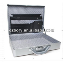 Aluminum Attache Case Briefcase with Diamond Pattern, Number Combination Lock